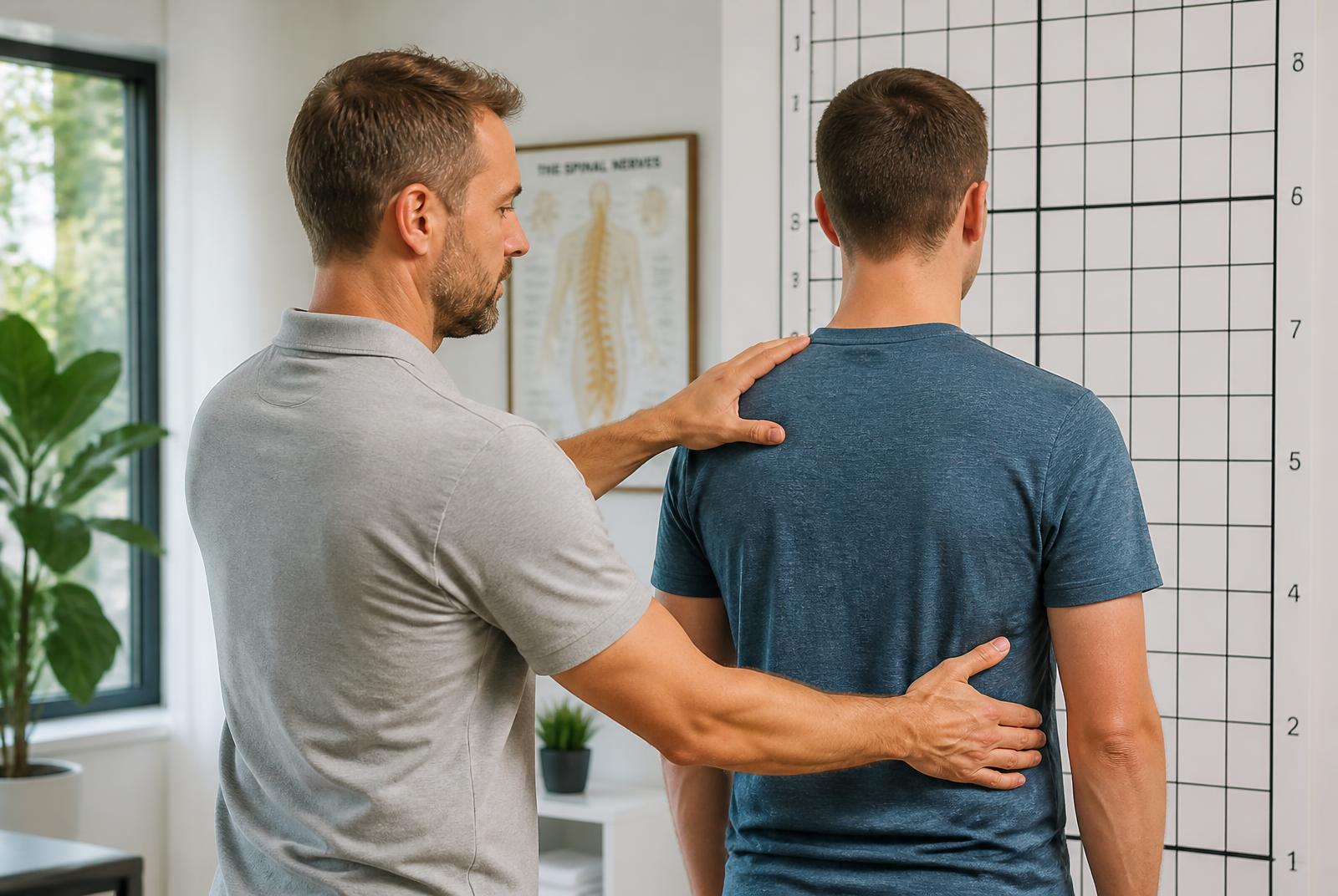 Standing posture assessment against a posture grid