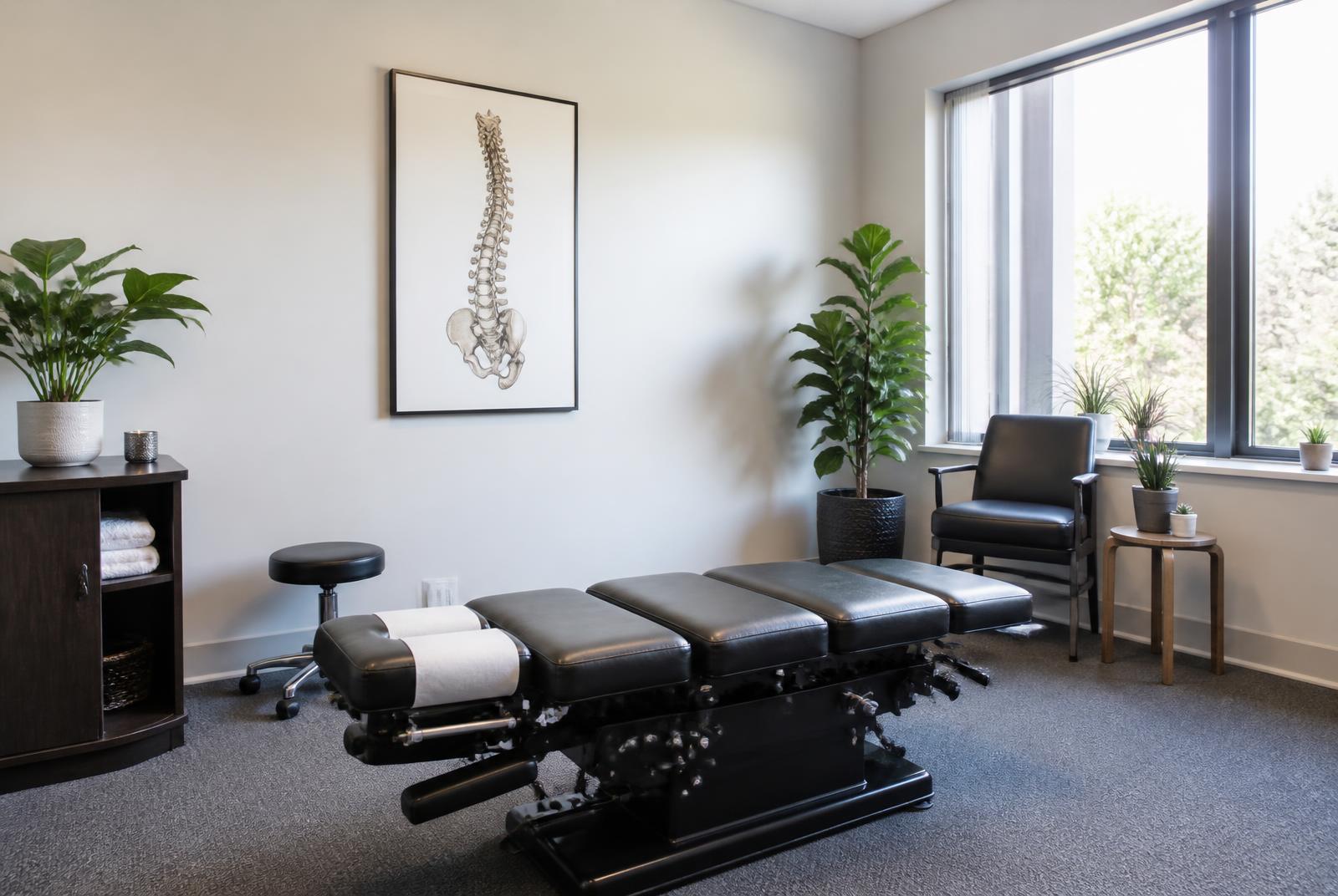 Modern chiropractic treatment room